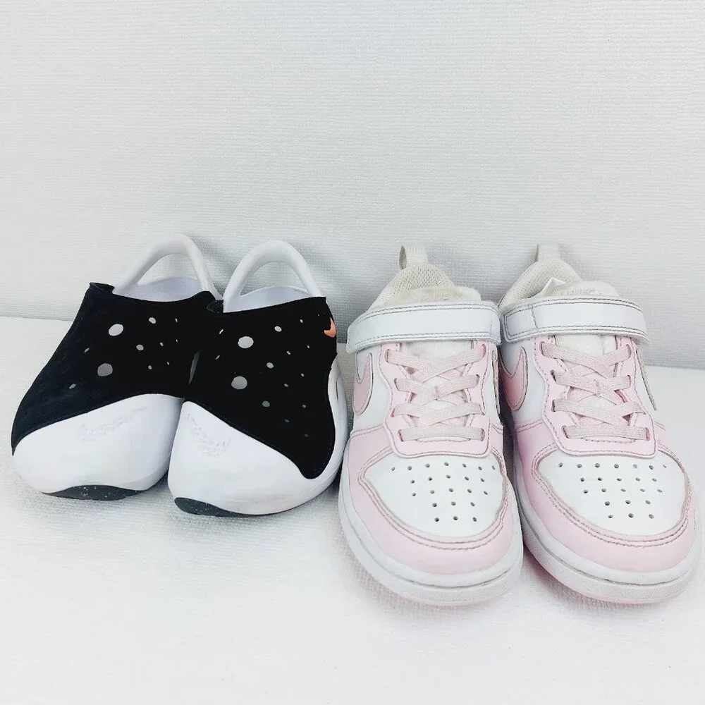 Set Of 2 Nike Girl's Multicolor Dunk Slip-On Casual Sneaker Clogs Size US 11